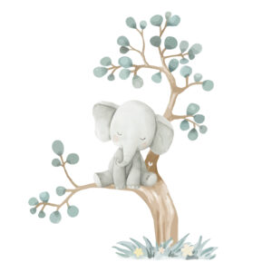 Sticker mural - Elefant tree